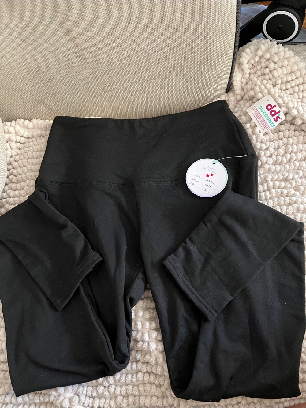 Source Unknown Black Kids Leggings with Wide Waistband